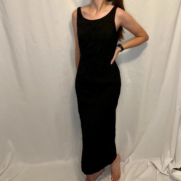 Vintage Dresses & Skirts - Vintage Marie St. Claire Long Black Dress